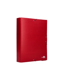 Carpeta proyectos liderpapel folio lomo 70mm carton forrado roja