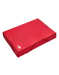 Carpeta proyectos liderpapel folio lomo 70mm carton forrado roja