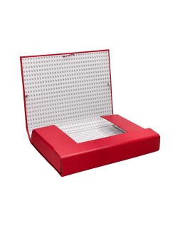 Carpeta proyectos liderpapel folio lomo 70mm carton forrado roja