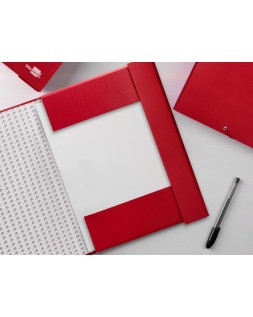 Carpeta proyectos liderpapel folio lomo 70mm carton forrado roja