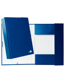 Carpeta proyectos liderpapel folio lomo 70mm carton forrado azul