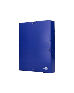 Carpeta proyectos liderpapel folio lomo 70mm carton forrado azul