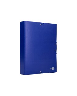 Carpeta proyectos liderpapel folio lomo 70mm carton forrado azul