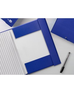 Carpeta proyectos liderpapel folio lomo 70mm carton forrado azul