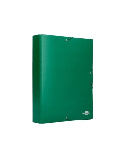 Carpeta proyectos liderpapel folio lomo 90mm carton forrado verde