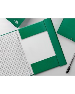 Carpeta proyectos liderpapel folio lomo 90mm carton forrado verde