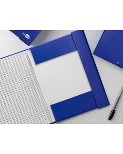 Carpeta proyectos liderpapel folio lomo 90mm carton forrado azul