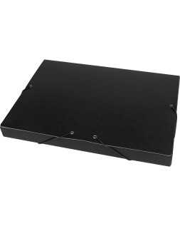 Carpeta proyectos liderpapel folio lomo 30mm carton gofrado negra