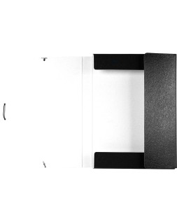 Carpeta proyectos liderpapel folio lomo 30mm carton gofrado negra