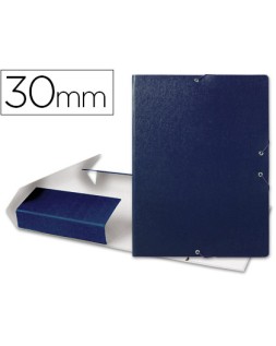 Carpeta proyectos liderpapel folio lomo 30mm carton gofrado azul