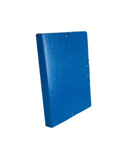 Carpeta proyectos liderpapel folio lomo 30mm carton gofrado azul