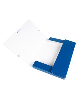 Carpeta proyectos liderpapel folio lomo 30mm carton gofrado azul