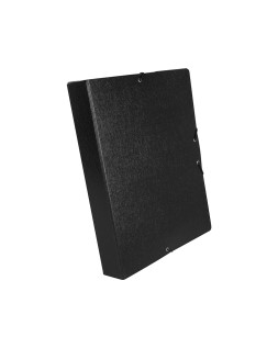 Carpeta proyectos liderpapel folio lomo 50mm carton gofrado negra