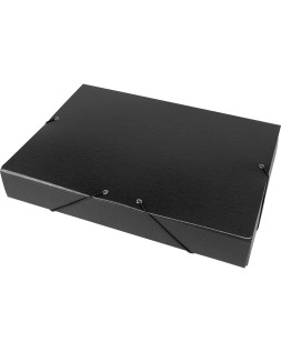 Carpeta proyectos liderpapel folio lomo 50mm carton gofrado negra