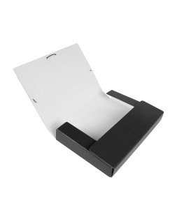 Carpeta proyectos liderpapel folio lomo 50mm carton gofrado negra
