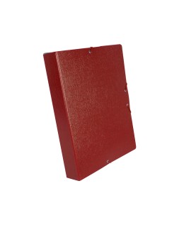 Carpeta proyectos liderpapel folio lomo 50mm carton gofrado roja