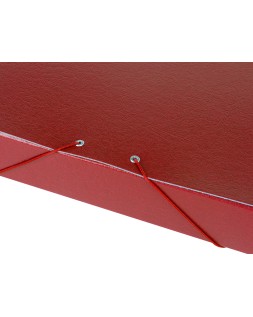 Carpeta proyectos liderpapel folio lomo 50mm carton gofrado roja