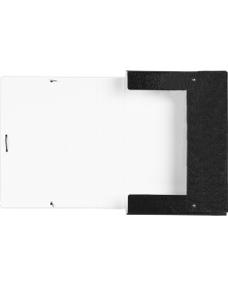 Carpeta proyectos liderpapel folio lomo 70mm carton gofrado negra