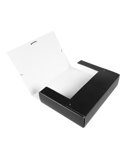 Carpeta proyectos liderpapel folio lomo 70mm carton gofrado negra