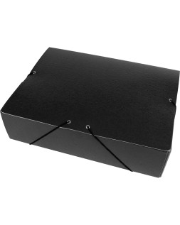 Carpeta proyectos liderpapel folio lomo 90mm carton gofrado negra