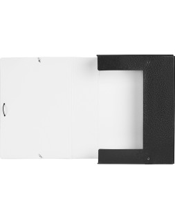 Carpeta proyectos liderpapel folio lomo 90mm carton gofrado negra