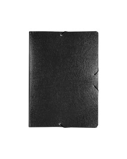 Carpeta proyectos liderpapel folio lomo 90mm carton gofrado negra