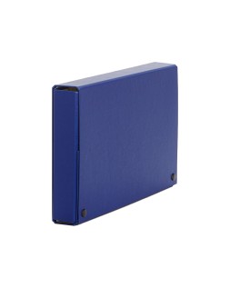 Carpeta proyectos pardo folio lomo 150 mm carton forrado azul con broche