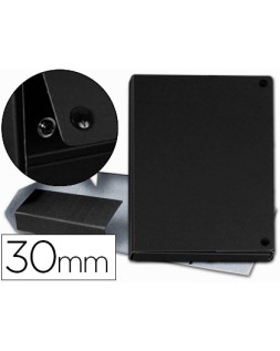 Carpeta proyectos pardo folio lomo 30 mm carton forrado negro con broche