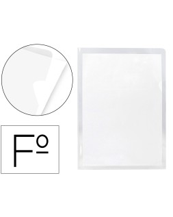 Carpeta dossier uñero plastico q-connect 180 mc folio transparente