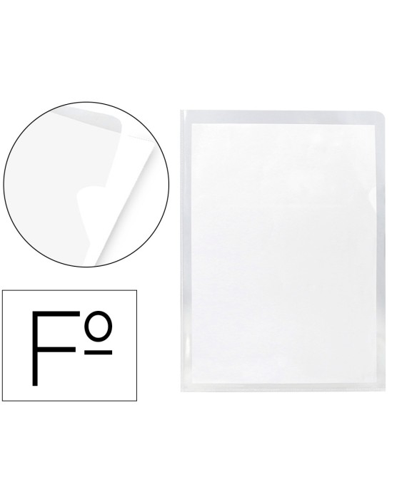 Carpeta dossier uñero plastico q-connect 180 mc folio transparente
