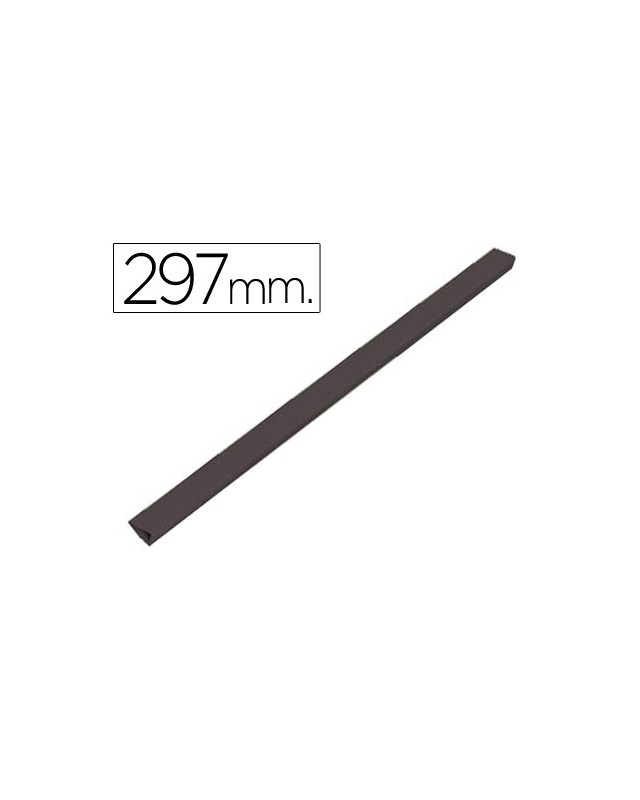 Lomera durable plastico 3 mm din a4 capacidad 30 hojas color negro