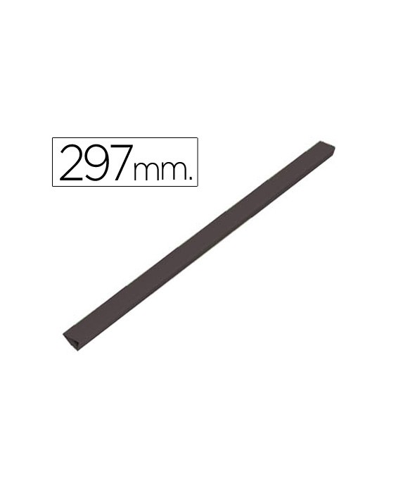 Lomera durable plastico 3 mm din a4 capacidad 30 hojas color negro
