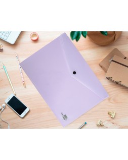 Carpeta liderpapel dossier broche polipropileno din a4 lavanda opaco 50 hojas