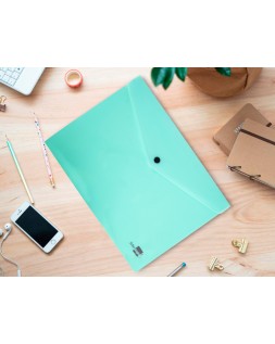 Carpeta liderpapel dossier broche polipropileno din a4 verde manzana opaco 50 hojas