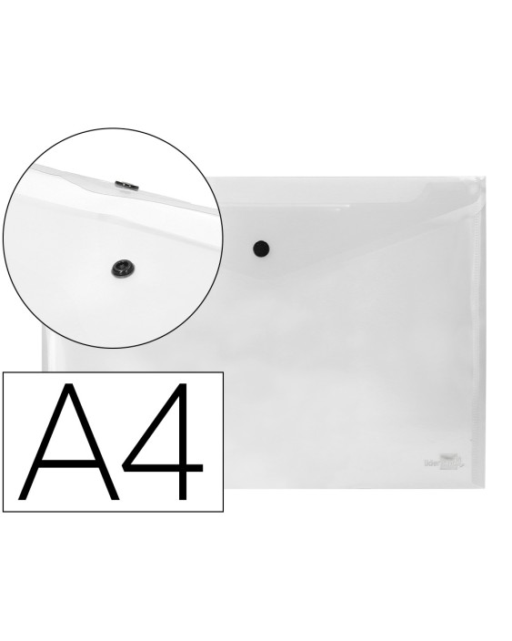 Carpeta liderpapel dossier broche 34044 polipropileno din a4 incolora 50 hojas