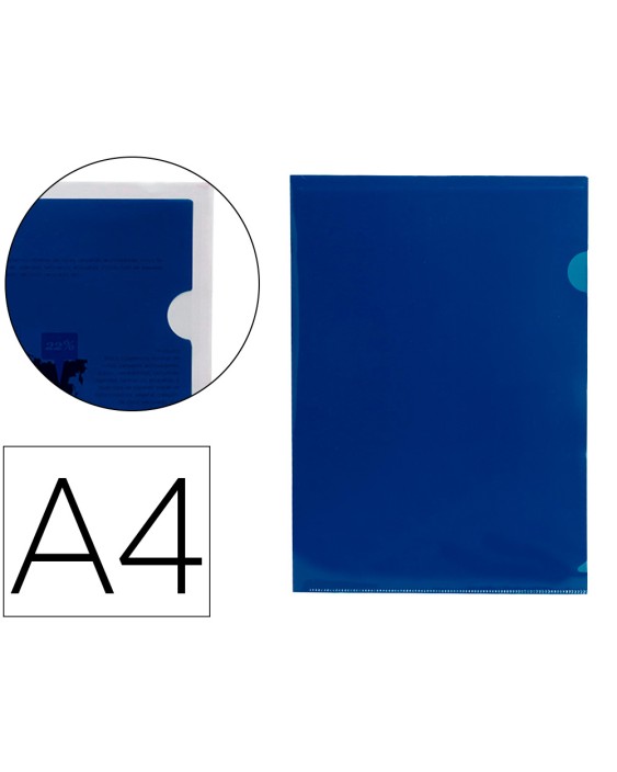 Carpeta liderpapel dossier uñero 44002 polipropileno din a4 azul 20 hojas