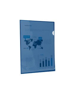 Carpeta liderpapel dossier uñero 44002 polipropileno din a4 azul 20 hojas