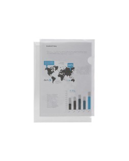 Carpeta liderpapel dossier uñero 44004 polipropileno din a4 incolora 20 hojas