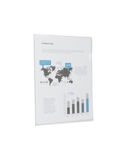 Carpeta liderpapel dossier uñero 44004 polipropileno din a4 incolora 20 hojas