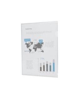 Carpeta liderpapel dossier uñero 44004 polipropileno din a4 incolora 20 hojas