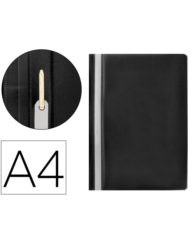 Carpeta dossier fastener plastico q-connect din a4 negra