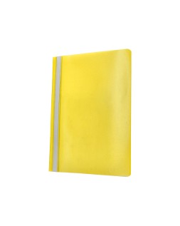 Carpeta dossier fastener plastico q-connect din a4 amarilla