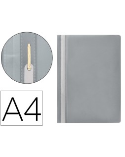 Carpeta dossier fastener plastico q-connect din a4 gris