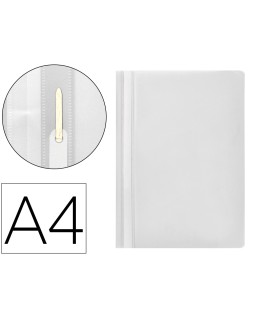 Carpeta dossier fastener plastico q-connect din a4 blanco