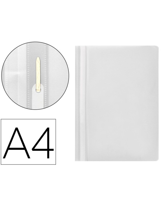 Carpeta dossier fastener plastico q-connect din a4 blanco