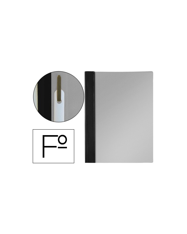 Carpeta dossier fastener pvc esselte folio negro