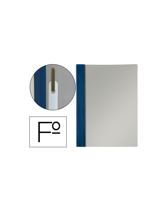 Carpeta dossier fastener pvc esselte folio azul marino