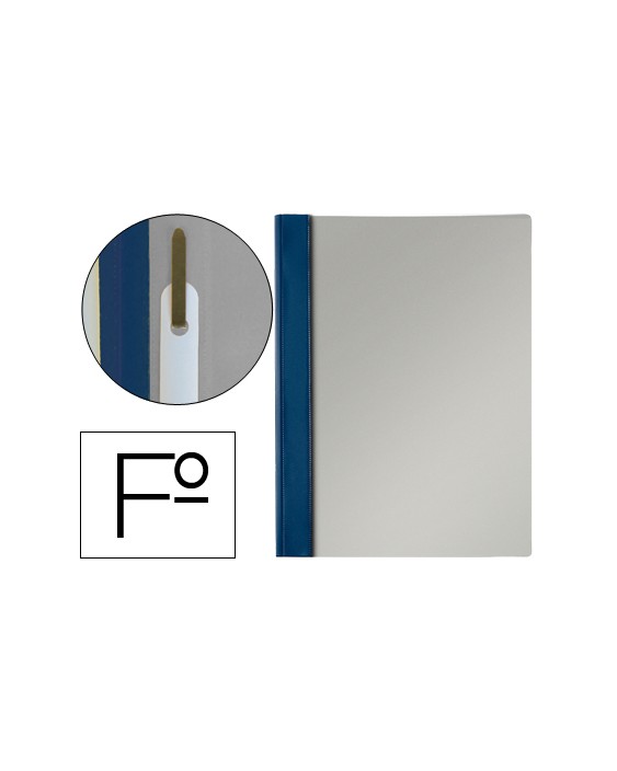 Carpeta dossier fastener pvc esselte folio azul marino