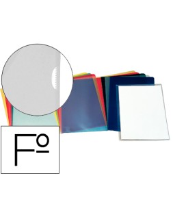 Carpeta esselte dossier uñero plastico folio transparente 110 micras