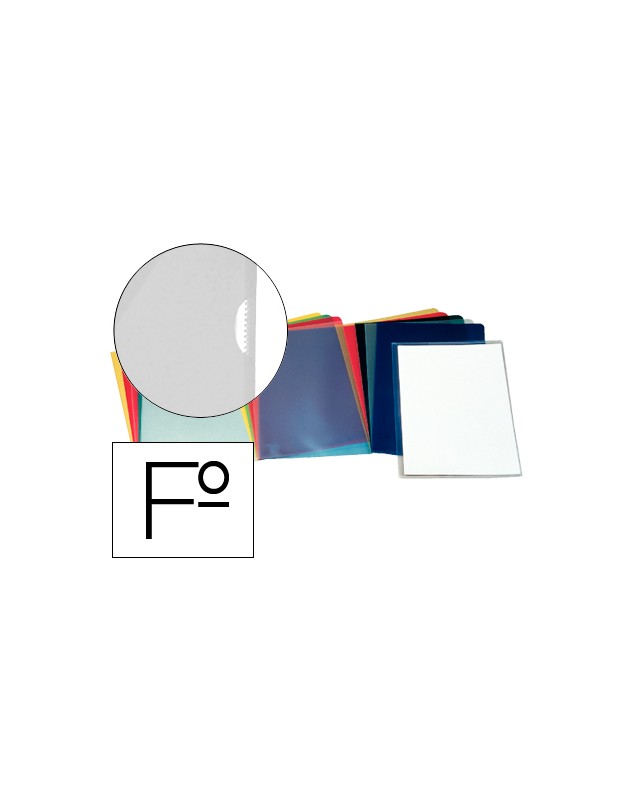 Carpeta esselte dossier uñero plastico folio transparente 110 micras